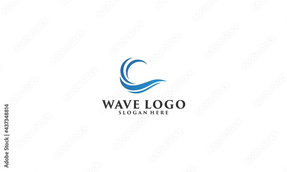 simple and unique wave logo simple and unique wave logo