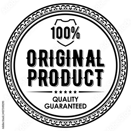 Original Product. Quality Guaranteed. Vector Black Label.