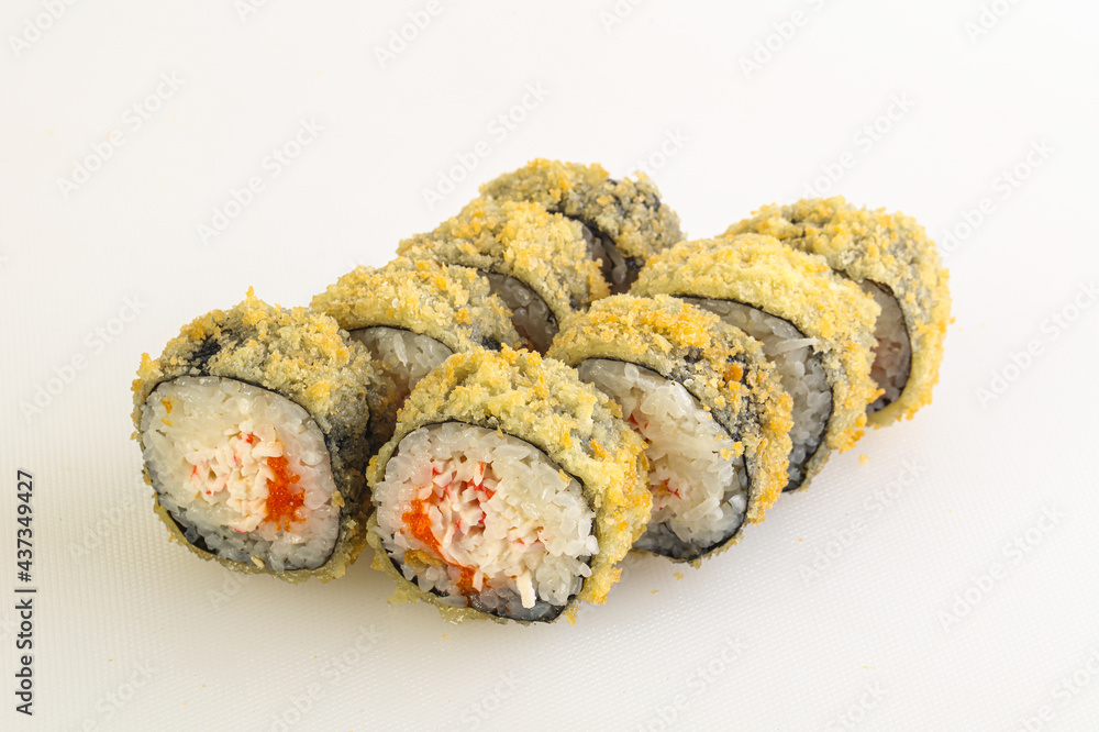 Japanese tempura roll with fish Japanese tempura roll with fish