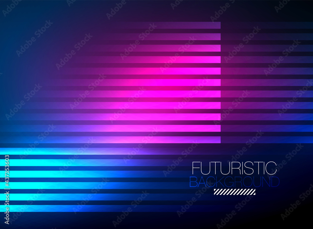 Bright neon color techno abstract background, shiny glowing neon lines in the dark background Bright neon color techno abstract background, shiny glowing neon lines in the dark background