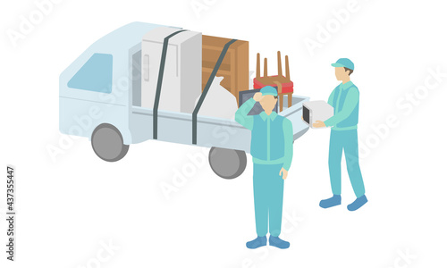 不用品回収業者のイラスト