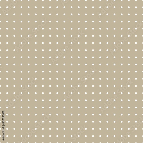 Brown and white Polka Dot seamless pattern. Vector background.