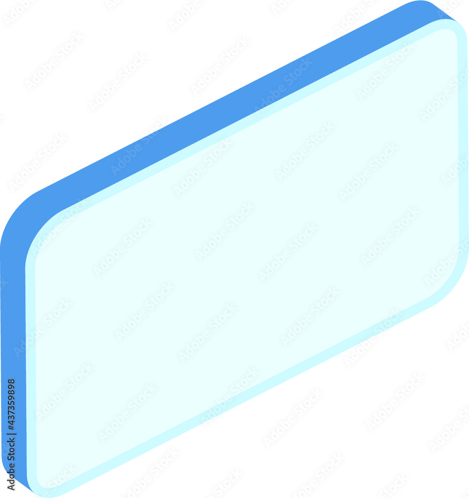 nameplate isometric sign. nameplate sign icon vector