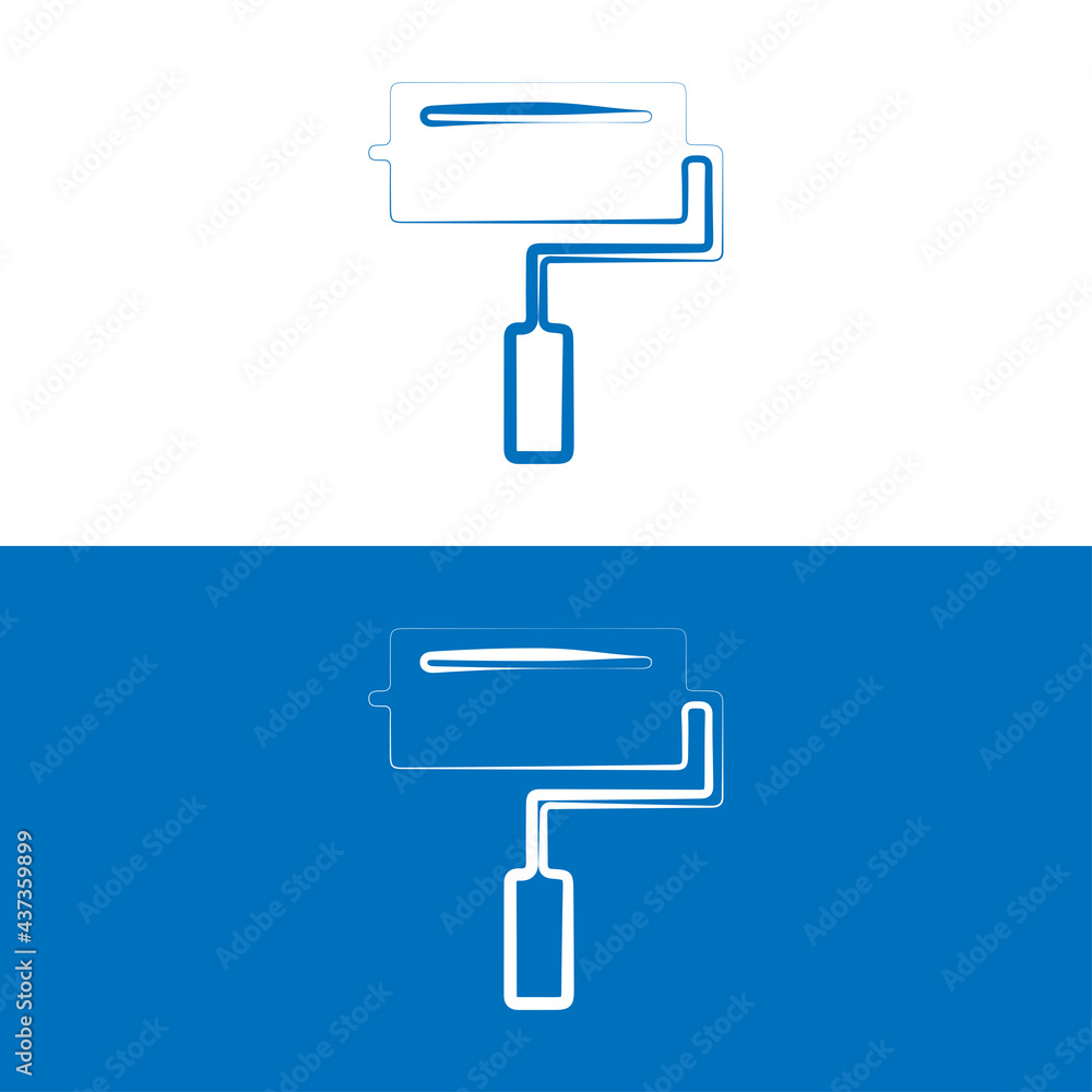 Paint roller logo vector for paintbrush, repair, decoration, renovation Paint roller logo vector for paintbrush, repair, decoration, renovation