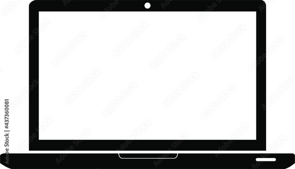 monitor icon vector. TV or computer screen