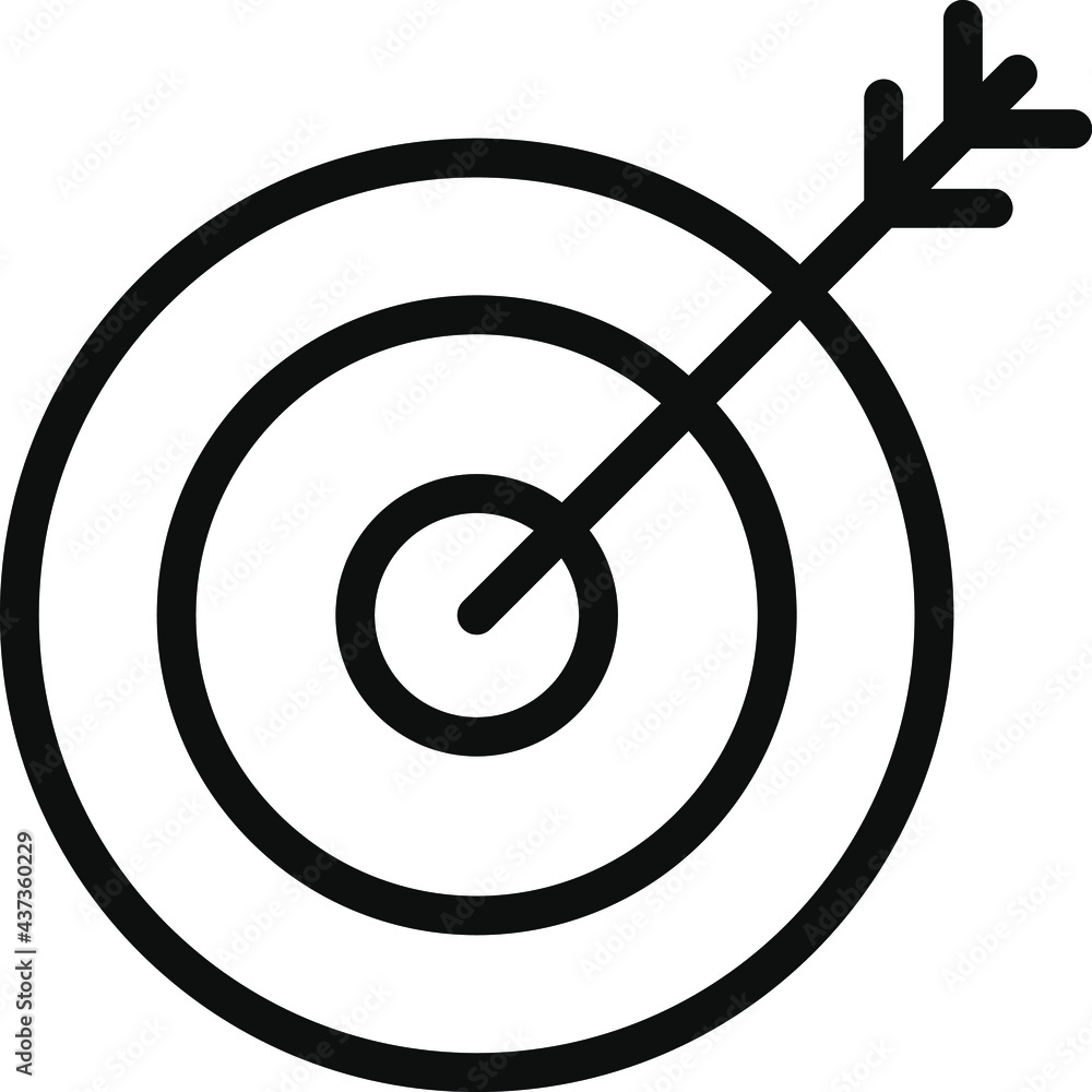 target vector icon isolated on white background target vector icon isolated on white background