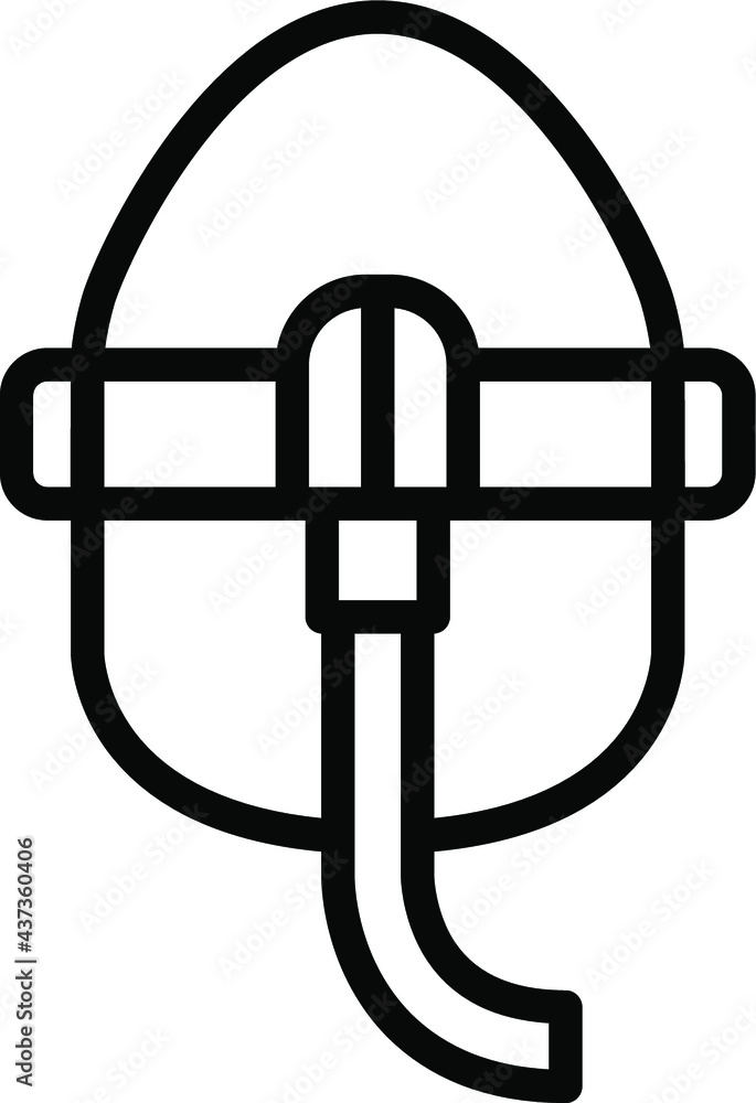 oxygen mask icon. therapy symbol vector illustration oxygen mask icon. therapy symbol vector illustration