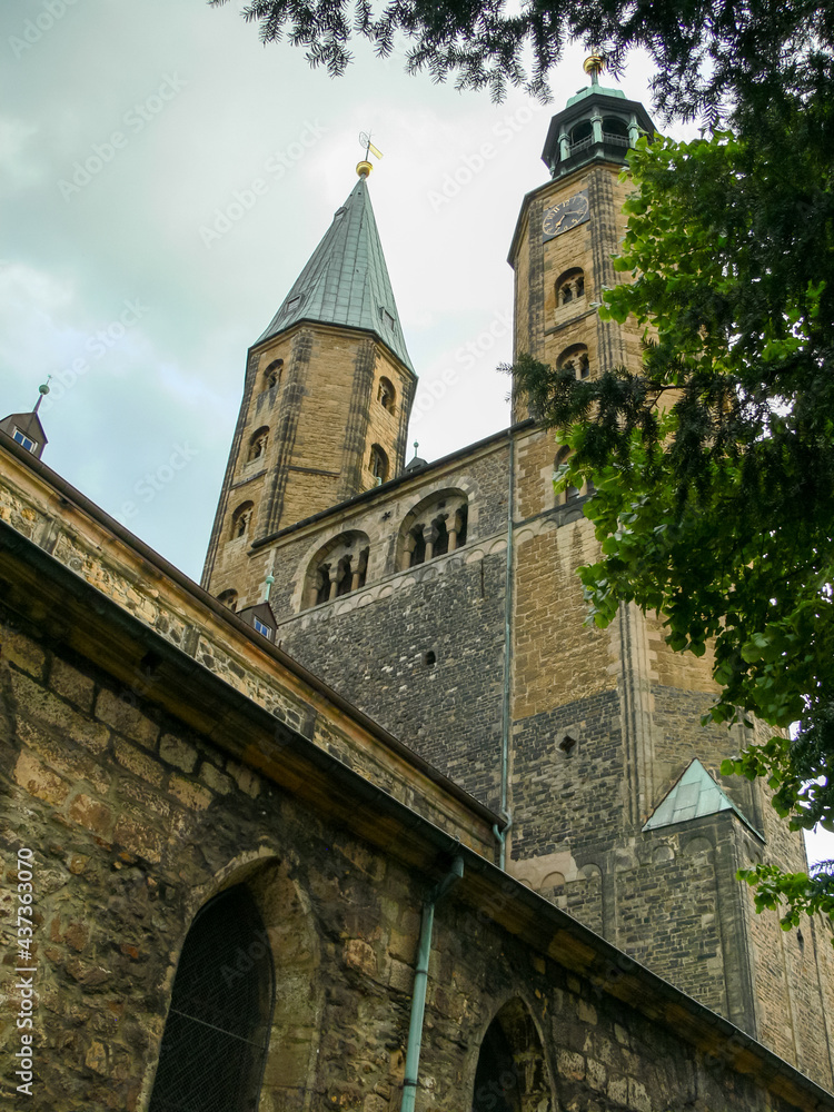 Church in the old town in the city center of Goslar, Lower Saxony, Germany