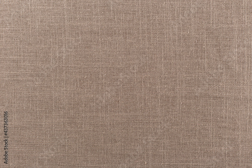 smooth surface of linen brown fabric, background, texture