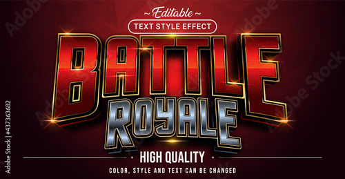 Editable text style effect - Battle Royale text style theme.