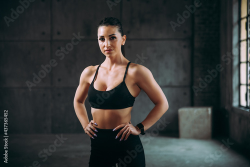 female bodybuilder training at the gym © oneinchpunch