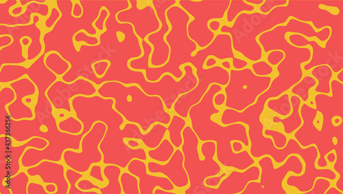 Red hot lava or molten metal. Vector background illustration.