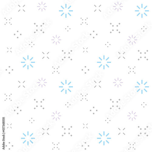 小さな図形が並んだ幾何学模様シームレスパターン