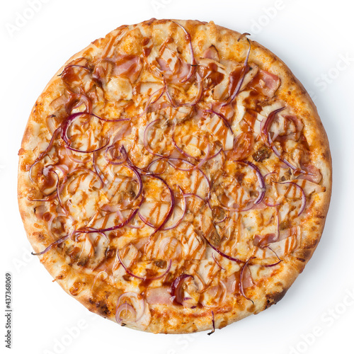 pizza on a white background