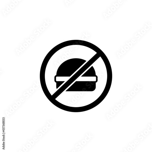 Free Download No Food icon, Fasting Ramadhan icon in solid black flat shape glyph icon, isolated on white background  - GFXLoad