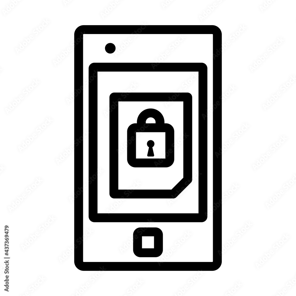 Mobile Security Icon Mobile Security Icon