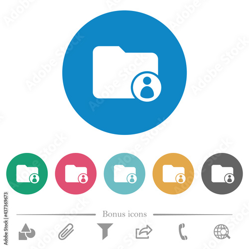 Directory owner flat round icons