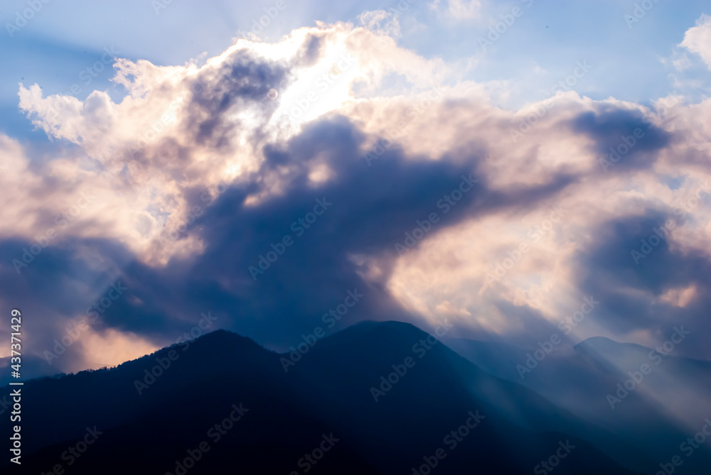 Mountains and clouds