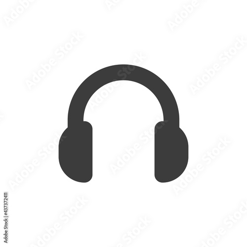 Headphones icon. Audio, sound symbol for web and mobile UI design element.