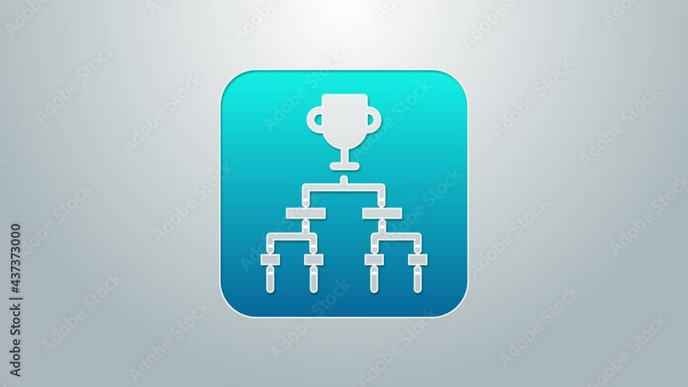 Blue line Results and standing tables scoreboard championship tournament bracket icon isolated on grey background. 4K Video motion graphic animation Blue line Results and standing tables scoreboard championship tournament bracket icon isolated on grey background. 4K Video motion graphic animation