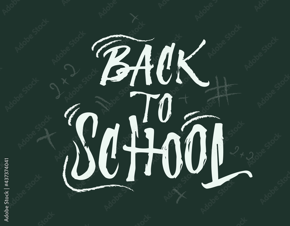 Back to school hand drawn calligraphy. Lettering in flat style. Back to school hand drawn calligraphy. Lettering in flat style.