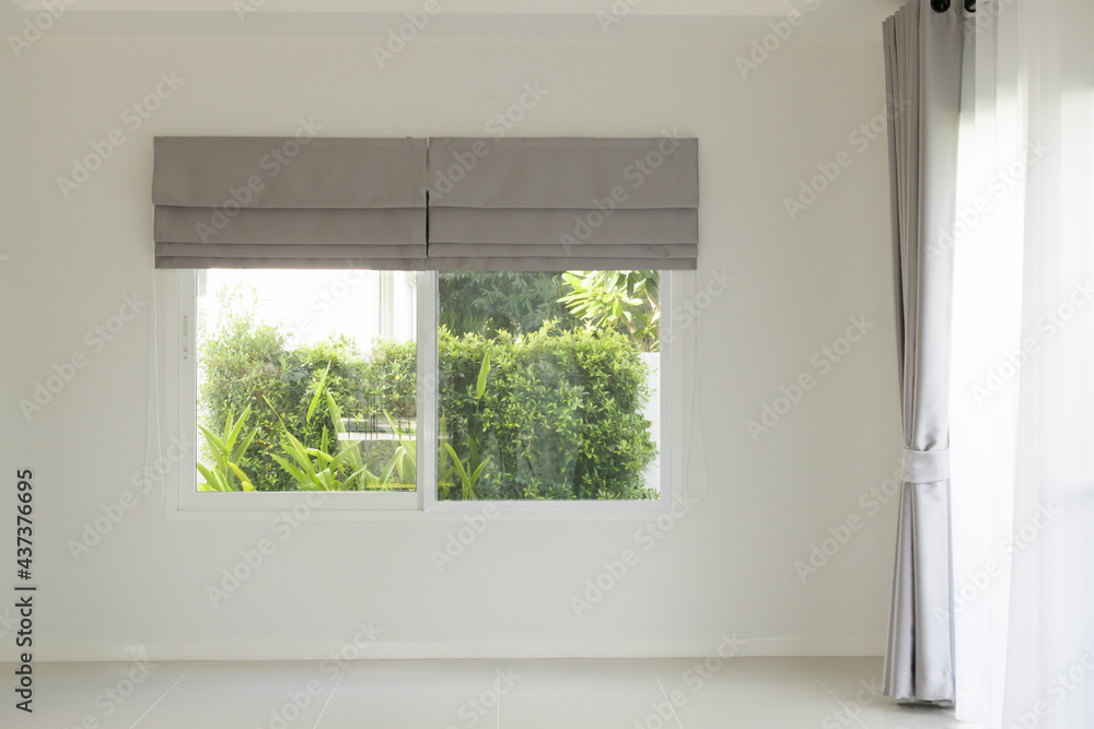 Curtain window interior decoration in living room Curtain window interior decoration in living room