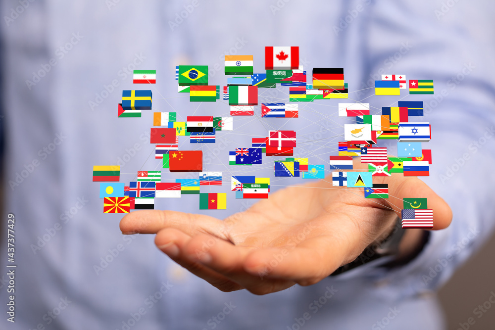 National flags of the countries 3d National flags of the countries 3d