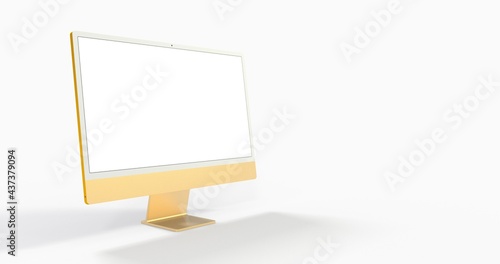 Realistic flat screen compu...