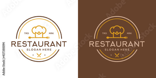 Set of cooking food logo design template. Vintage, retro, rustic, classic logo for your restaurant, cafe and business.