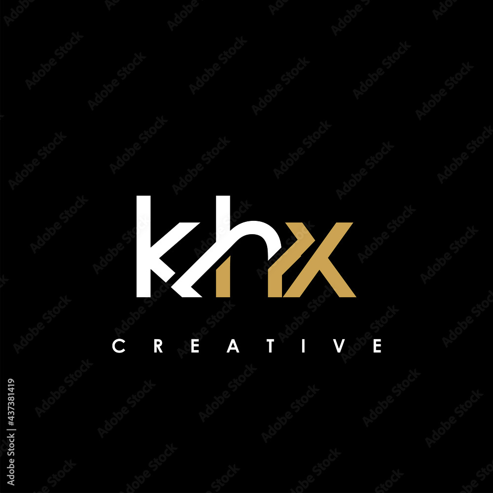 Fototapeta premium KHX Letter Initial Logo Design Template Vector Illustration
