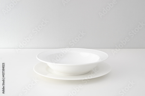 White plate isolated on white