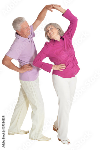 happy senior couple dancing