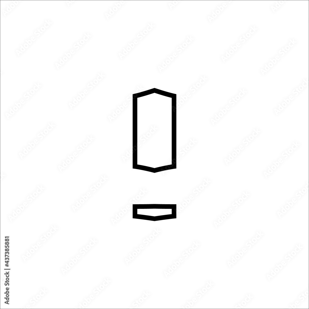 Exclamation line icon. Simple style idea concept poster background symbol. Info button Logo design element. T-shirt printing. Vector for sticker. Exclamation line icon. Simple style idea concept poster background symbol. Info button Logo design element. T-shirt printing. Vector for sticker.