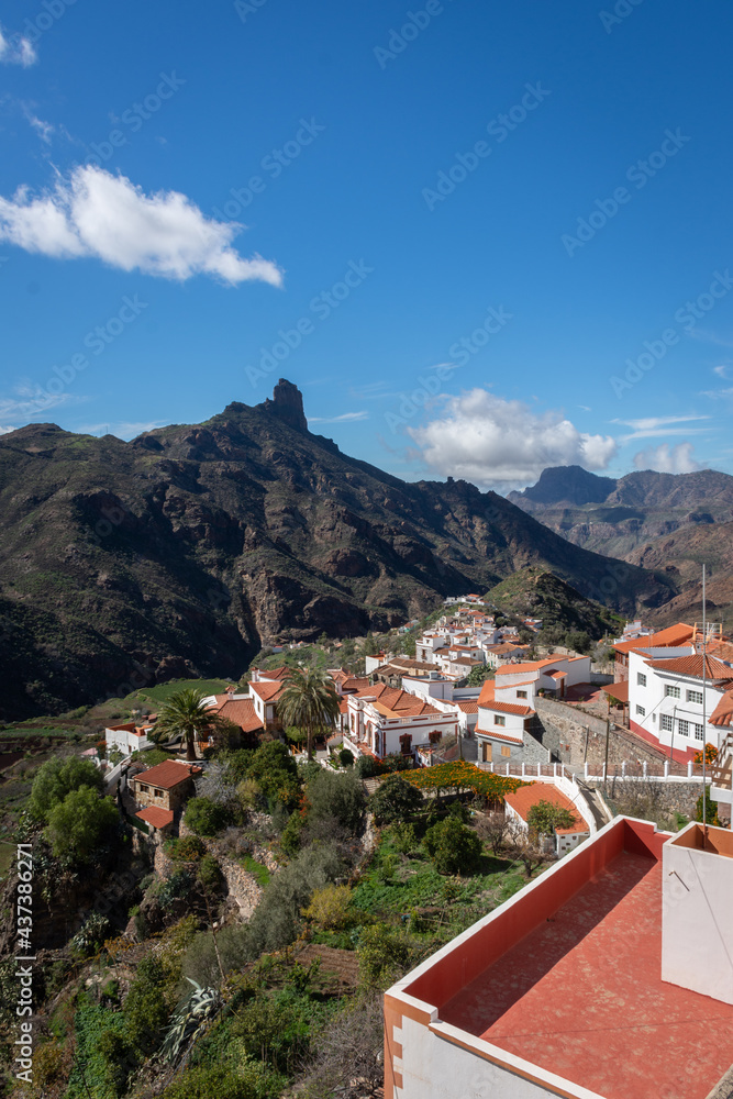 village of Tejeda on the Gran Canaria mountains