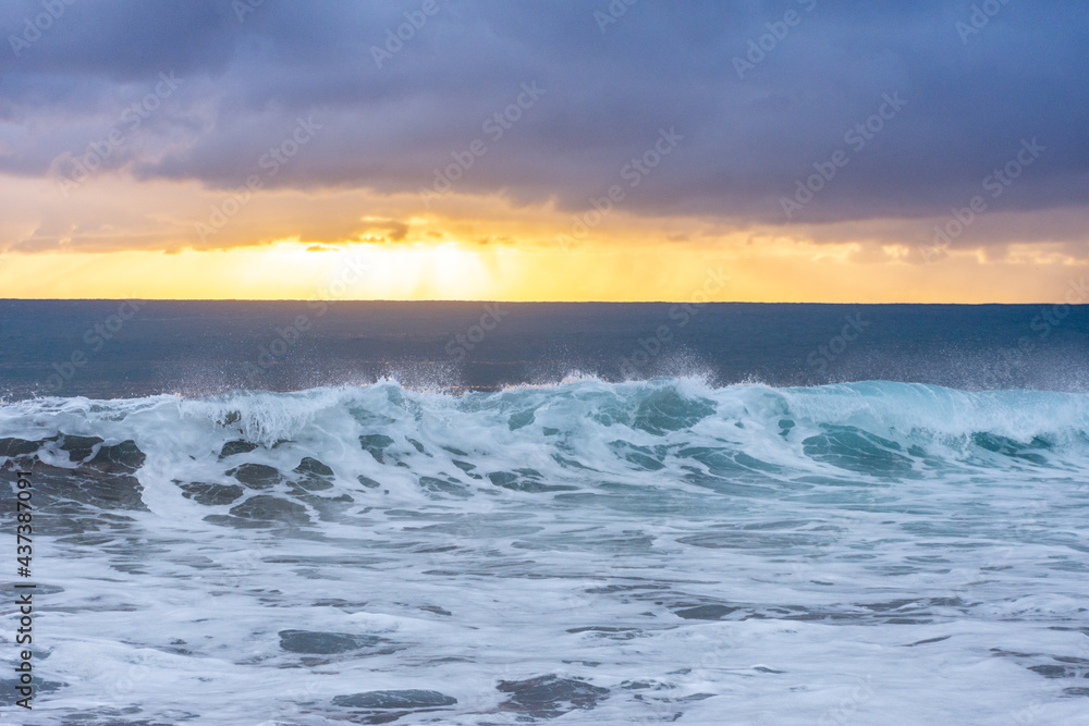 sunset on the beach