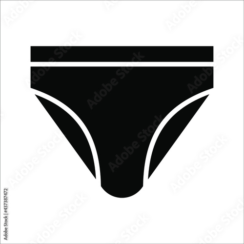 Panties icon vector illustration. Womans underwear symbol isolated on white background. color editable