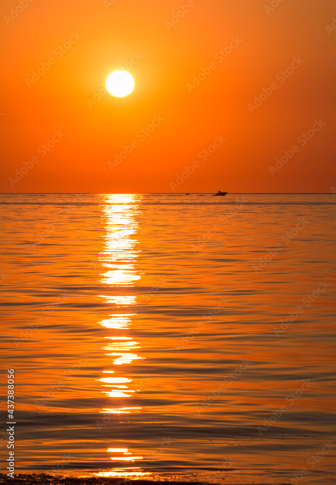 sunset on the sea