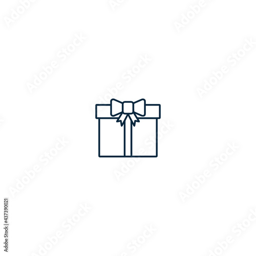 Gift box minimal outline icon