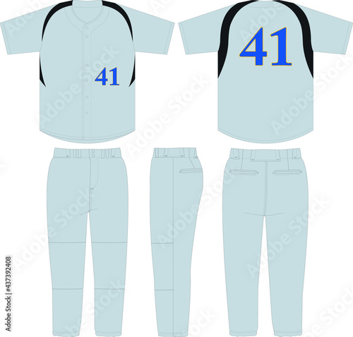Baseball Full Button Jersey Mock ups Vectors 