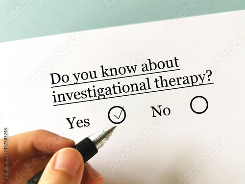 Questionnaire about therapy photo