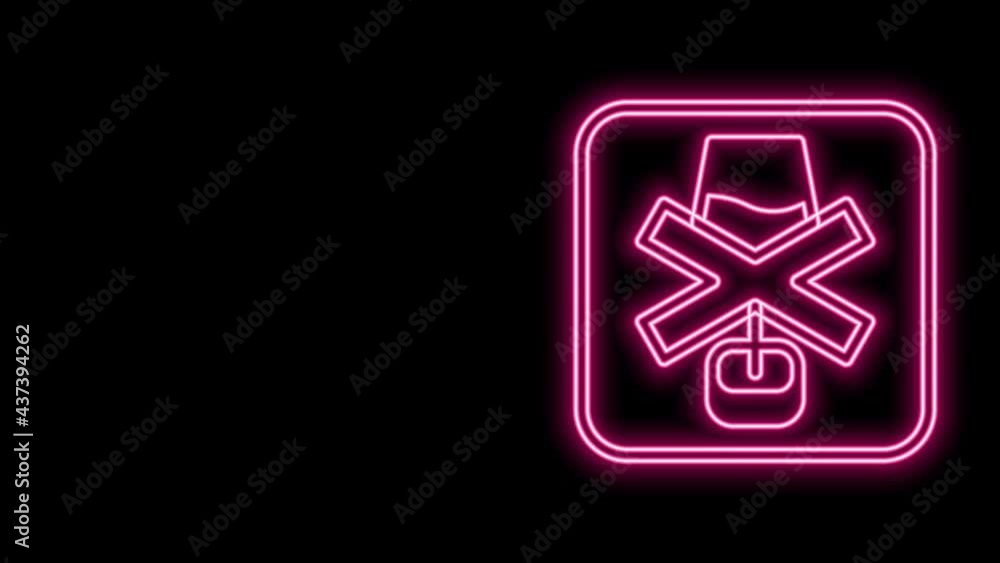 Glowing neon line No alcohol icon isolated on black background. Prohibiting alcohol beverages. Forbidden symbol with beer bottle glass. 4K Video motion graphic animation Glowing neon line No alcohol icon isolated on black background. Prohibiting alcohol beverages. Forbidden symbol with beer bottle glass. 4K Video motion graphic animation