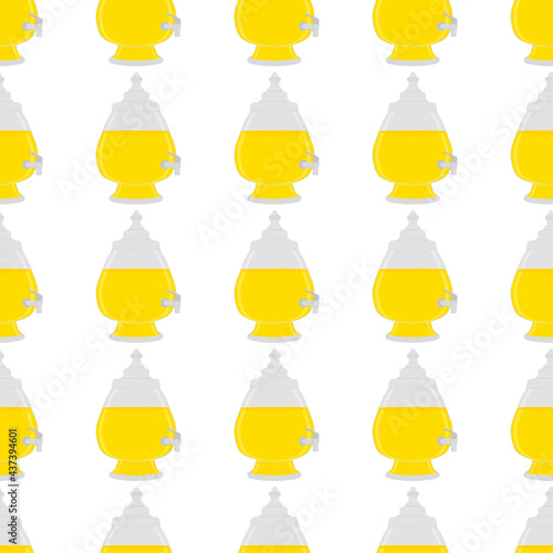 Illustration on theme big colored lemonade in glass jug