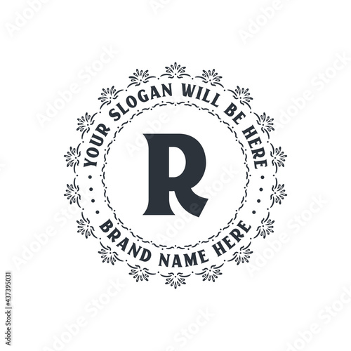 Luxury creative letter R logo for company  R letter logo free vector