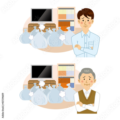 部屋がゴミ屋敷になる男