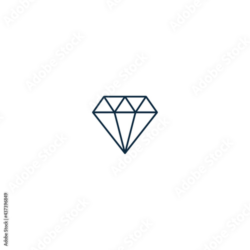 Diamond minimal outline icon