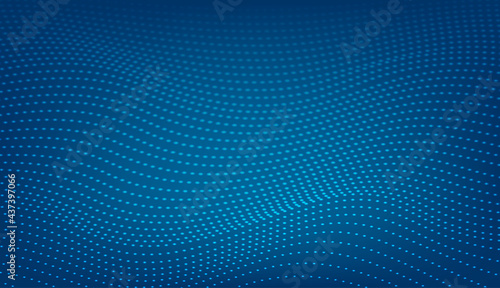 3d Halftone Pattern Abstract blue dots vector stock illustration