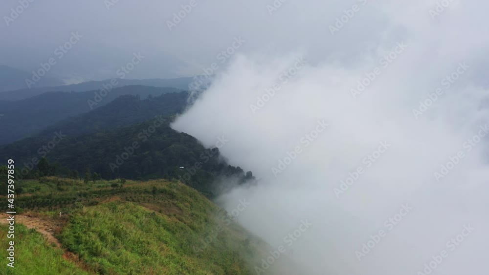 Aerial view of agricultural fields and mountain rainforests, Ya Luang Garden, Nan Province, Thailand Aerial view of agricultural fields and mountain rainforests, Ya Luang Garden, Nan Province, Thailand