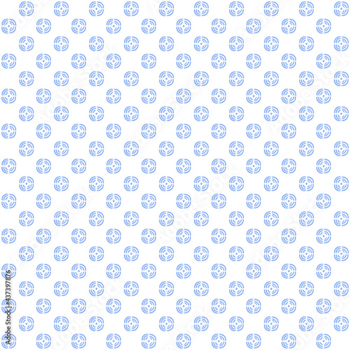 Seamless Geometric Pattern in Frosty Blue color in Tribal Ethnic Style