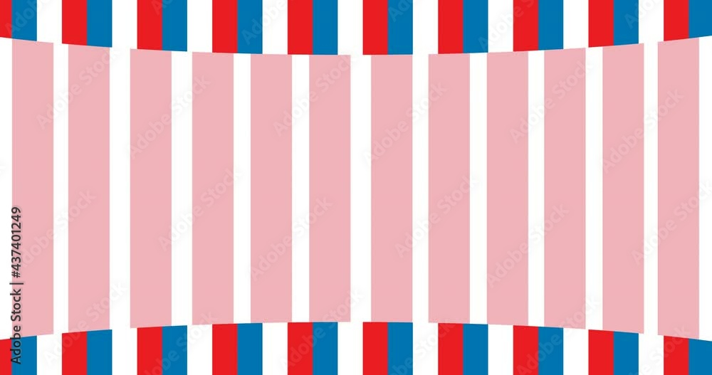Animation of white, blue and red stripes of american flag with copy space background Animation of white, blue and red stripes of american flag with copy space background