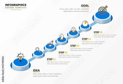 Infographic design template. Creative concept with 7 steps